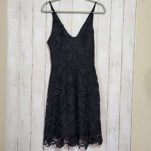 Dress the Population Lace Dress Black Sleeveless